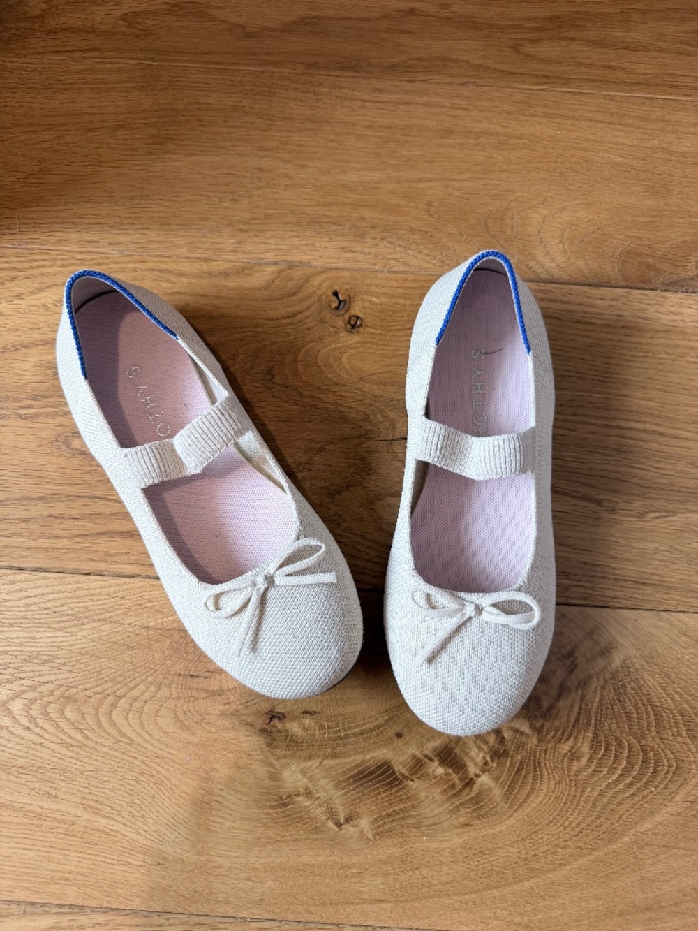 Rothy’s Kids ivory Mary Jane flat